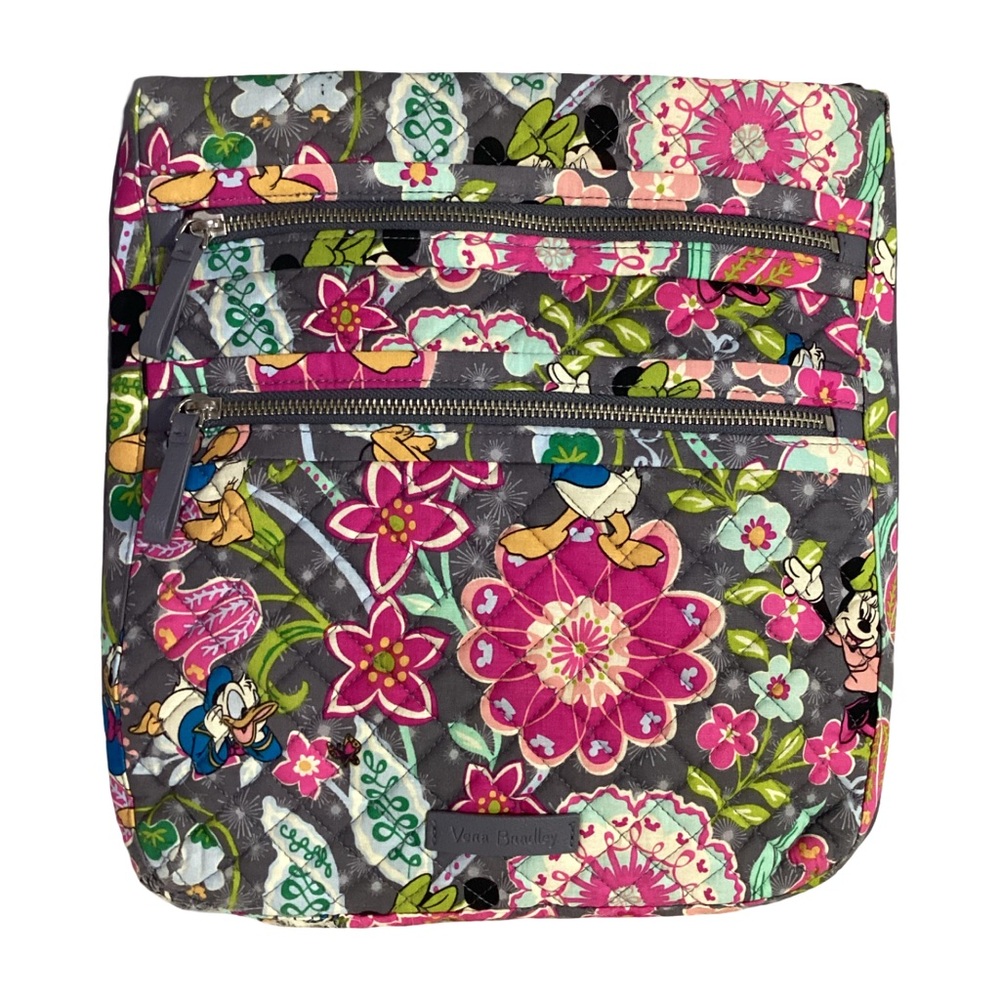 Vera Bradley x Disney Triple Zip Hipster Crossbody Bag Donald Daisy Duck Minnie